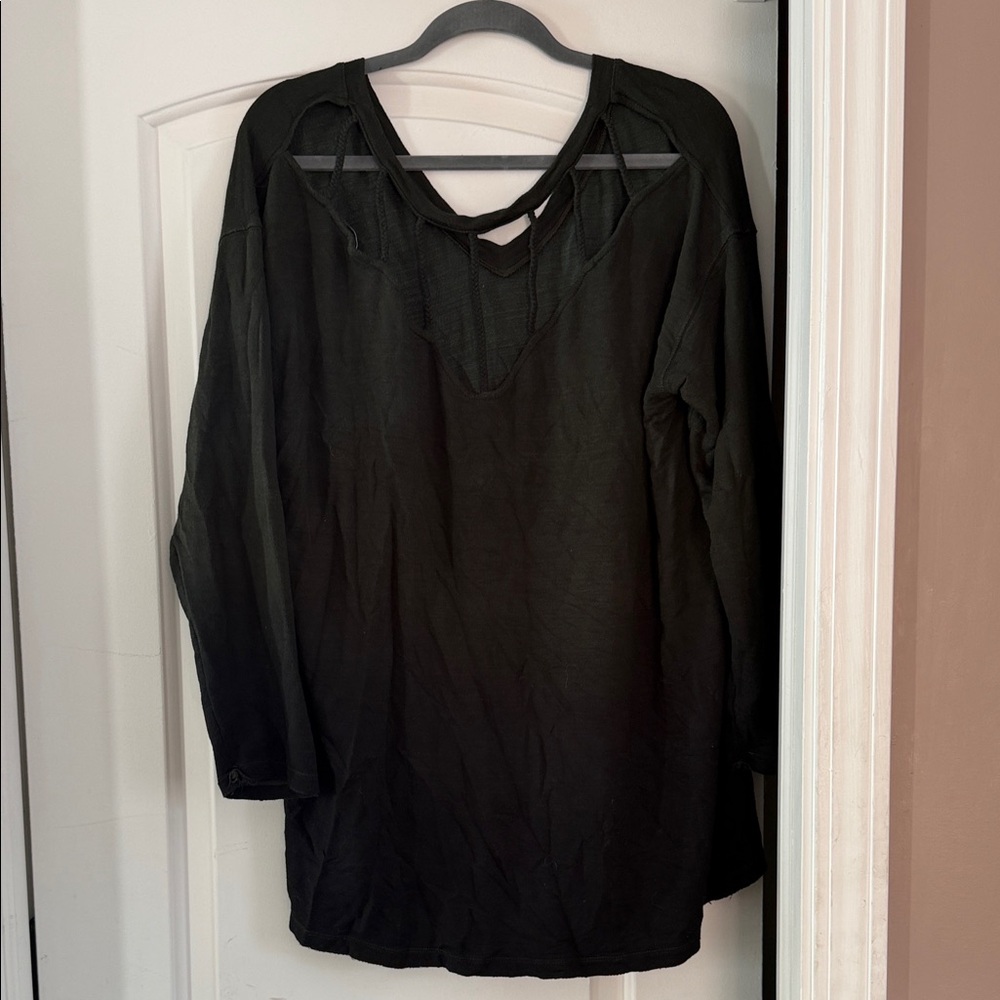 American Eagle Outfitters Ombré Long Sleeve Top